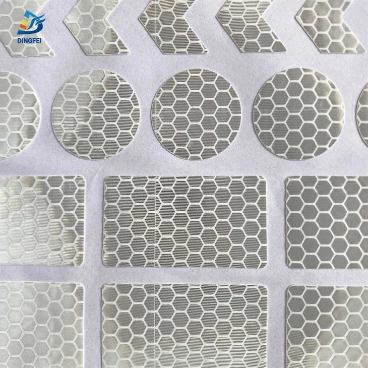 Die Cut Honeycomb PVC Reflective White Sticker