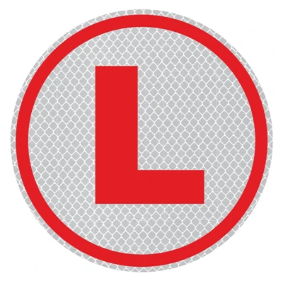 Paranna ajotaitojasi Red L Shape Board Learning Driver heijastavalla autotarr...