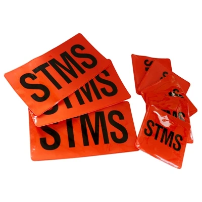Oranssit heijastavat STMS PVC-paikat liiville